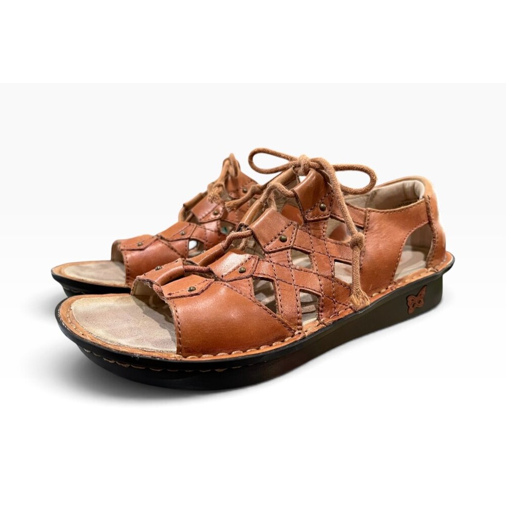 Alegria Tan Leather Valerie Platform Gladiator Sandal  EU 36 / US 6.5  VAL-T7420